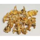 TEN PAIRS OF 1970 GOLD NUGGET, STUART DEVLIN STYLE CUFF LINKS