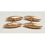 A PAIR OF 9CT GOLD VICTORIAN CUFF LINKS