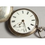 A VICTORIAN SILVER, LONDON 1872, POCKET WATCH.