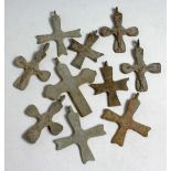 TEN MEDIUM ROMAN IRON CROSSES, 2ins.