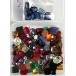 A BOX OF VARIOUS STONES