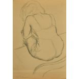 Clifford Hall (1904-1973), study of the artist's model, signed and dated 1955, 21" x 15", along with