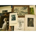 A collection of unframed prints, (Q).