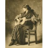 Ricardo De Los Rios (1846-1929) after Charles Pearce, a lady playing a guitar, a collection of