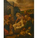 Early 19th Century Continental School, a nativity scene, oil on copper, 13.5" x 10.5".