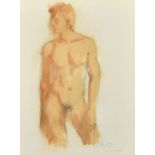 Bill Peak, 'Michael # 32' study of a male nude, pencil and watercolour, signed and dated 2.12.83,