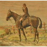 A snaffles print, The gent in Ratcatcher, 'I have my man cleaning my osses, nor my breeches', signed