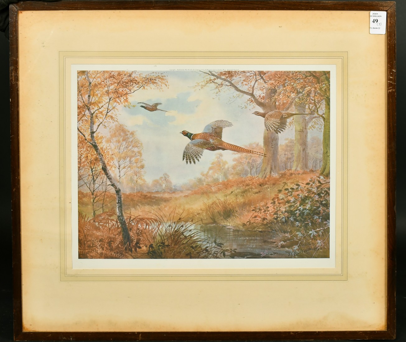 A group of three prints by J.C. Harrison, 'Autumn Glory, Pheasants', and ' A good drive, Grouse', - Image 2 of 5