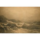 George Sheffield (1839-1892) A coastal scene, 11" x 16", along with four further watercolours (5).