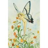 Pat Gregory, After the Butterfly by Luis Falero 1893', watercolour, inscribed, initialled P.G, 15.