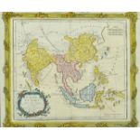 Louis Brion de la Tour, 'Chine et Indes Avec Les Isles', An 18th Century map, later hand coloured,