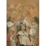 Stephen Doig (b 1964) A homage to Pope John Paul II, pastel, 24" x 18".