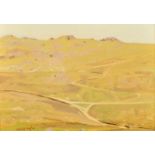 Robert Morson Hughes (20th Century) A extensive scorched landscape with a winding road, oil on