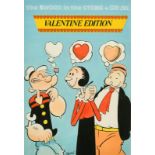 Bill Mevin (1922-2019) British, Popeye, Valentine Edition, drawing, signed, 17.75" x 13".