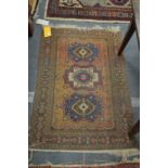 A small Persian rug.