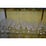 A quantity of cut glass and other drinking glasses etc.