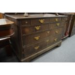 An 18th century mahogany chest of drawers (possibly upper section of a chest on chest).