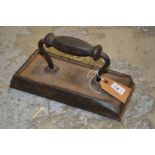 An early cast iron snooker table iron.