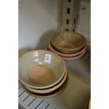 Six small Chinese terracotta bowls.