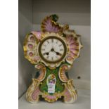 A French porcelain mantle clock.