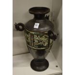 A Chinese bronze and champleve enamel vase.