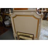 A French style painted single headboard.