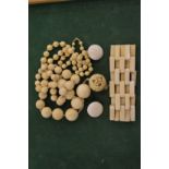 Bead necklaces and other jewellery.