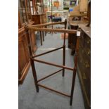 A 19th century mahogany folding towel rail.