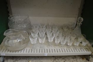 Cut glass bowls and other glassware.