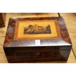 A good Tunbridge ware inlaid sewing box.