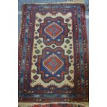 A small Persian rug.