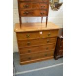 A Victorian chest of drawers.