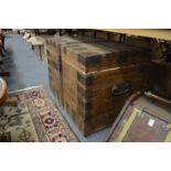 An oak silver chest belonging to Lord Alex George Russell, Rifle Brigade.