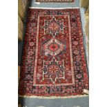 A small Persian rug.