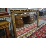 A Regency style gilt framed overmantle mirror.