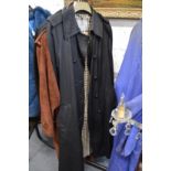 A ladies' Aquascutum raincoat, a ladies' suede full length coat and three other items.