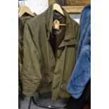 A Barbour waterproof and breathable jacket (size large) and two other items.