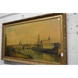 After Canaletto, canal scene colour print.