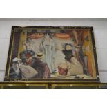 Pierre De Mougin "The Lingerie Shop" large oil on canvas (frame AF).