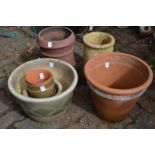 Garden pots and chimney pots.