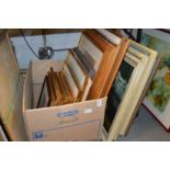 A quantity of paintings and prints.