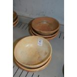 Six small Chinese terracotta bowls.