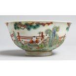 A CHINESE FAMILLE VERTE PORCELAIN BOWL 6.25ins diameter.