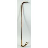 A SILVER TOPPED RIDING CROP, 57cm long.