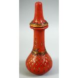 A TURKISH TOPHANE PERFUME BOTTLE, 19cm high.