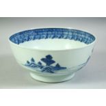 A CHINESE BLUE AND WHITE PORCELAIN BOWL, 19.5cm diameter.