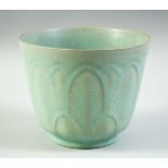 A CHINESE CELADON PORCELAIN PLANT POT, 12cm high.