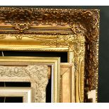 A 19th Century continental gilt composition frame, rebate 15.75" x 12.5" (40cm x32cm) along with 5