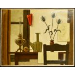 George Soteras (1917-1990) French, a still life study of mixed objects, oil on canvas, signed and