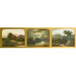 Charles Morris Senior (1861-1922) A set of three rustic views, oils on board, two signed, each 5.